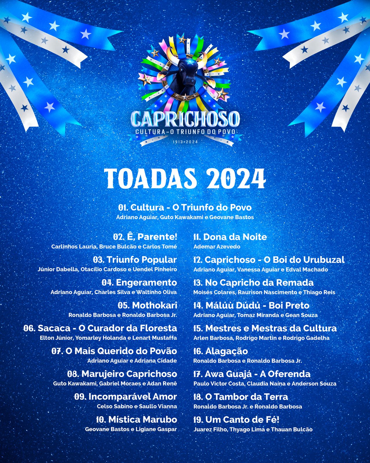 Caprichoso anuncia toadas do álbum 2024 Cultura O Triunfo do Povo