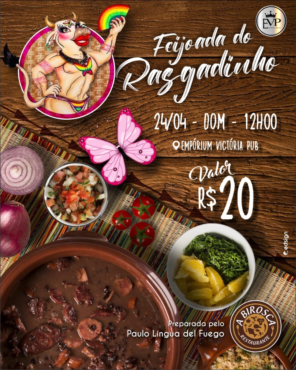 Boi Rasgadinho promove Feijoada