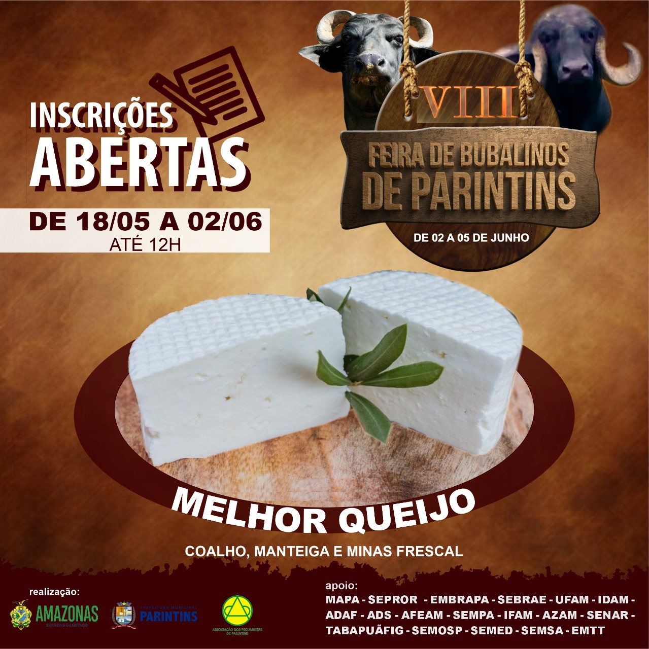 8ª Feira de Bubalinos de Parintins abre inscrições para concurso do Melhor Queijo 