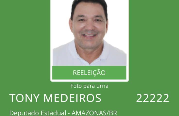 Deputado estadual Tony Medeiros tem candidatura à reeleição registrada no Tribunal Superior Eleitoral