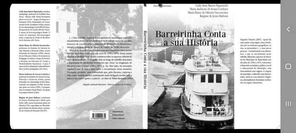 Livro "Barreirinha Conta sua História" e Webdocmentário "Andirá Afro" são lançados na terra natal de Thiago de Mello