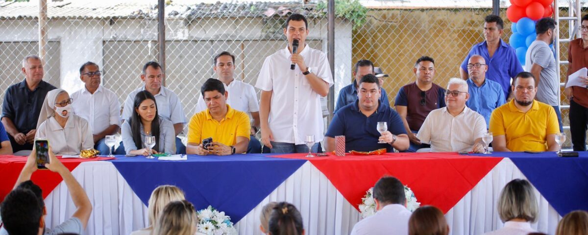 Bi Garcia dá ordem de serviço para construção do ginásio poliesportivo do Colégio Nossa Senhora do Carmo com emenda do Deputado Federal Saullo Vianna