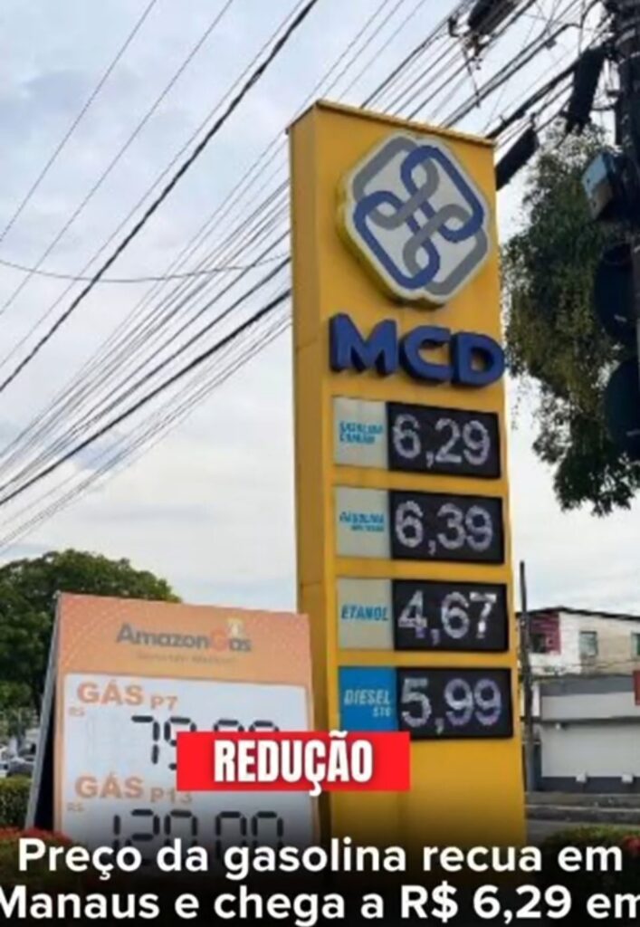 R$ 8,39: preço da gasolina volta a diminuir em Manaus, mas donos de postos de Parintins mantém valor elevado do combustível na Ilha Tupinambarana